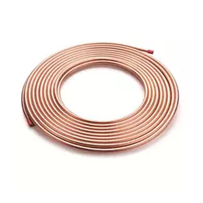 China Water Tube Refrigeration Copper Tube ASTM C11000 C10100 Pancake Copper Pipe For Air Conditioner for sale