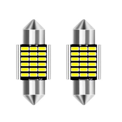 China All Car 31mm Festoon 3014 18SMD Interior White Bulb Led License Plate 12V 24v Car Led Lamp Auto Lighting System for sale