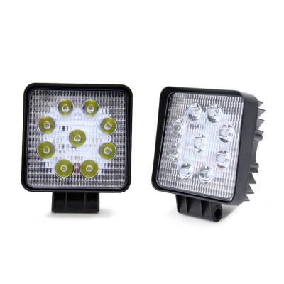 China All Car Headlight Factory Driving Waterproof Offroad Auto Square 27w 36w 48w 55w Headlight Car Led Work Light for sale