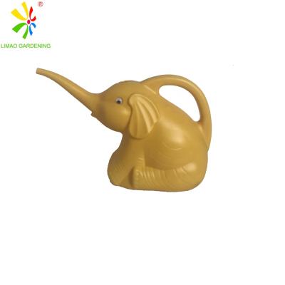 China Cute Design Kids Watering Cans Good Quality Long Plant Nursery 2L Elephant Nose Plastic Long Small Watering Cans for sale