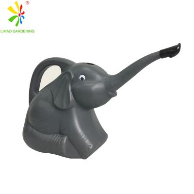 China Hot Selling Seedling Nursery Amazon Garden Kids Plastic Cute Little Elephant 2liter Watering Can for sale