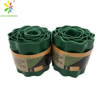 China 9M X 15CM Garden Outdoor Edge Fence Modern Plastic Grass Fence for sale