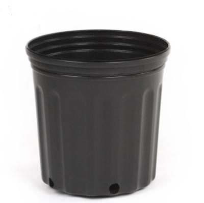 China Wholesale Polyethylene Plastic Flower Pot Durable Reusable Plastic Pots For Plants Black for sale