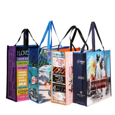 China Personalized Custom Gift Eco-Friendly/Reusable/Durable Printing PP Woven Bags Women Shopper Handbags Ladies Shopping Tote Bag Wholesale for sale