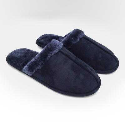 China Thermal Mens Suede Closed Toe Soft Furry Slipper Washable Home Shoes For Men for sale