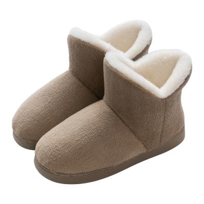 China Winter Round Ankle Snow Boots Fuzzy Indoor Bootie Indoor Shoes for sale