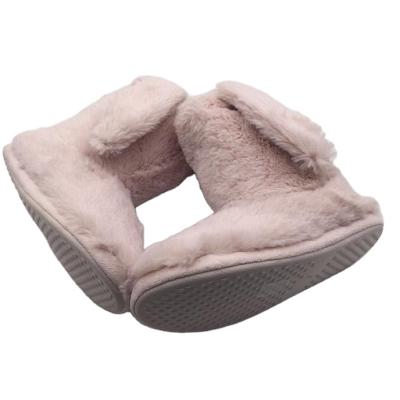 China Handsome Popular Anti-slippery With Big Ears Winter Warm Ladies Slippers Indoor Boots for sale