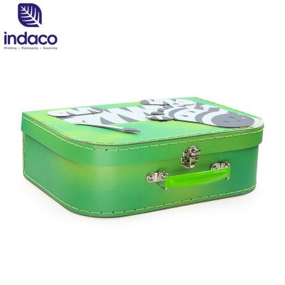 China Handmade Packaging Boxes Custom zebra Hard Paper Small Storage Box Cardboard Suitcase Gift Box for sale