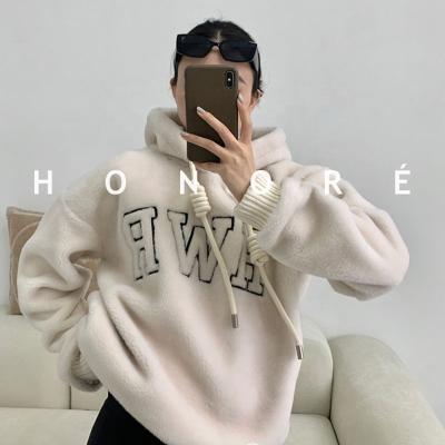 China HONOR-E Brand Shop Lamb Soft Hoodies Supplier Women's Premium Sherpa Hoodie for sale