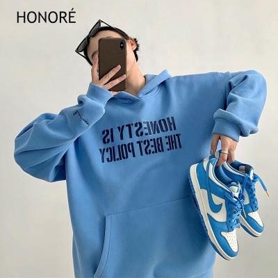 China All Season HONOR-E Original Letter Hooded Sweatshirt Oversized Premium Design Hoodies For Women With Pockets for sale