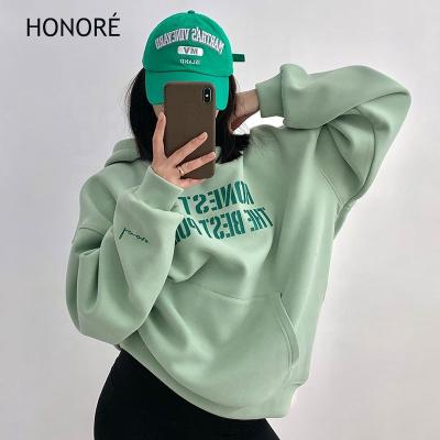 China All American Cool Season HONOR-E Letter Street Hoodies Women's Oversized Sweatshirt for sale