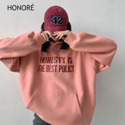 China All Season HONOR-E 65% Cotton 35% Polyester Soft Women's Hoodie Girl Crop Hoodies For Girls for sale