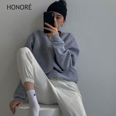 China Wholesale Women's Sweatshirt HONOR-E Crew Neck Round Neck Soft Long Sleeve Sweatshirts for sale