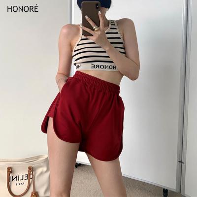 China Wholesale Fashion HONOR-E Streetwear Elastic Waist Shorts Casual Shorts Women Trousers for sale