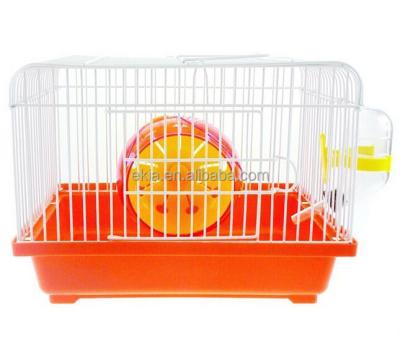 China Viable Portable Pet Hamster House Cage with Waterer and Bowl, 8.8*6.4*7.3 in Hamster Cage for sale