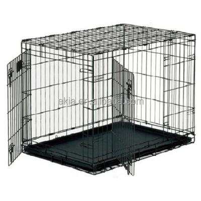 China 2 Door Pet Wire Dog Cage Kennel Viable Pen Heavy Duty Dog Play for sale