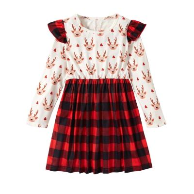 China Anti-wrinkle Christmas Girl Dress Kids 14 Year Girl Sleeveless Dress Plaid Skirts Long 8 Year Girl Fall Dresses for sale