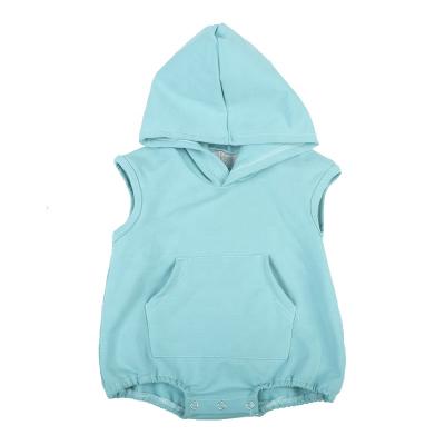 China Breathable Infant Blue Fleece Rompers Organic Baby Sweater Clothing Romper Jumpsuit Baby Sleep Suits Infant Blue Fleece Sleeve Spring Organic Romper for sale