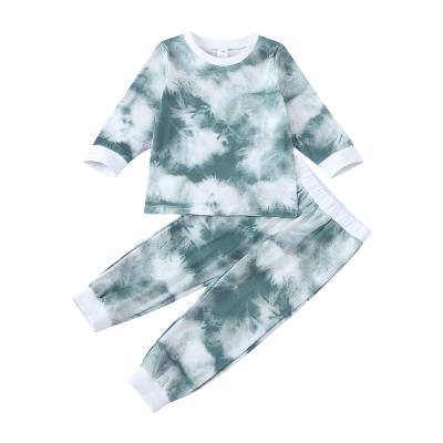 China Breathble Boutique 2-6Years Comfy Girls Clothes Tie Dye Top and Pants 2 Piece Set Girl Set Girls Autumn Kids Set for sale