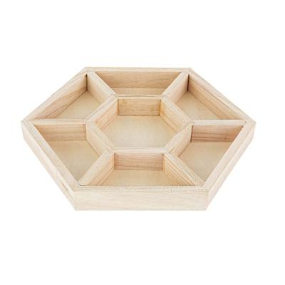 China (Others) best selling sectional wood trays adjustable small wooden hexagon tray 3 pack eco-friendly decorative wood tray for sale