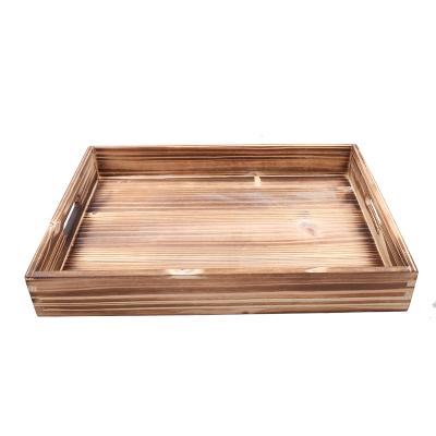 China Extra Large Eco-Friendly Wooden Tray Tray With Handle for sale