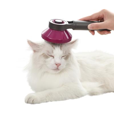 China Viable Newcomers Pet Grooming Brush Self Cleaning Dog Cat Brush Remove Dog Hairs Pet Comb for sale