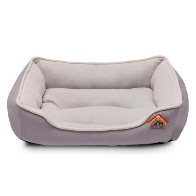 China Rectangle Plush Sustainable Dog Cat Bed Self-Warming Pet Bed for sale