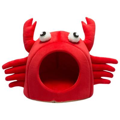 China Latest Sustainable Design Aliexpress Crab Shape Winter Warmth Easy To Clean Dog Cat Bed for sale