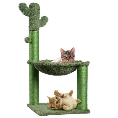 China Viable Sisal Green Pet Sisal Green Pet Vertical Cat Tree Cat Scratch Post Cat Climbing Scratcher for sale