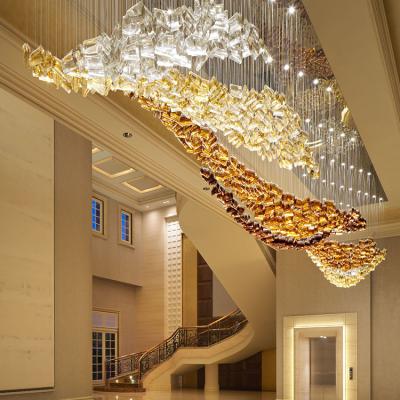 China Modern Hot Selling Modern Large Chandelier Lamp Indoor Hotel Colorful Pendant Lamp for sale