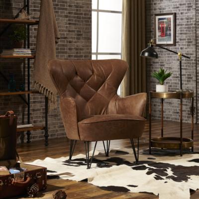 China (Others) Adjustable Modern Interior Furniture Upholstered Zara Lounge Armchair Genuine Leather for sale