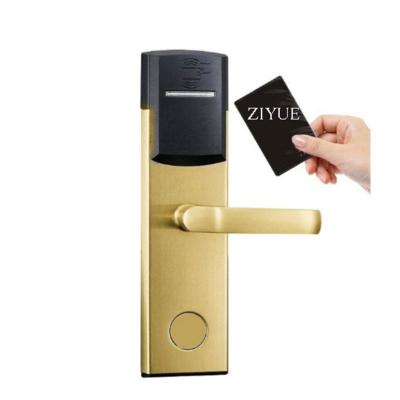 China Sdk Hotel Card Door Lock Access Control Hotel Card Door Lock RF Security Zinc Alloy Electronic Hotel Card Door Lock for sale