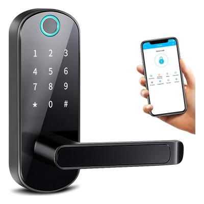 China Hotel Wifi Bluetooth Password RFID Card App Phone TTLOCK TUYA Phone Remote Control Door Lock for sale