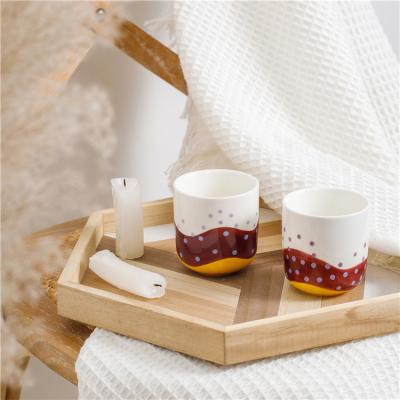 China European Personalized European Christmas Gifts Openers Luxury Ceramic Porcelain Candle Cup Vessel Candle Jars for sale