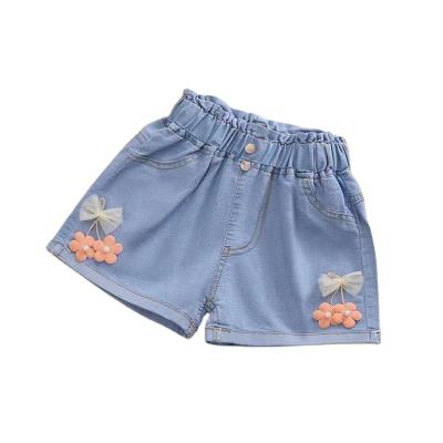 China 2023 New Summer Color Fade Proof Girls Denim Shorts Thin Medium Children's Shorts for sale