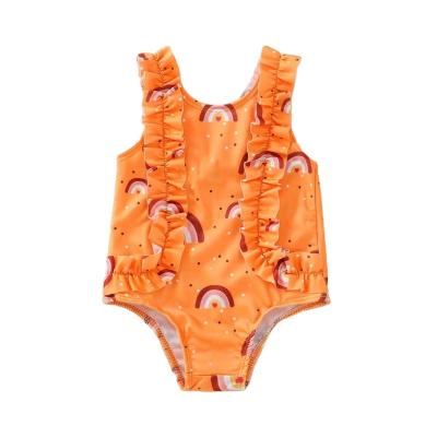 China Wholesale Lady's Swimwear Lady's One Piece Swimwear Girl's Breathable Lace Swimsuit Print Kids Clothes Girls Swimwear for sale