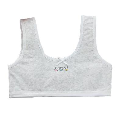 China 2023 new style cotton cute bra girls double cotton girl suspender bandeau children's breathable underwear for sale