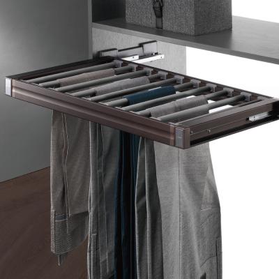 China JAYNA Movable Beauty Series Adjustable Full Set Trouser Tubes Outlet Pants Racks Wardrobe Accessories Pull Out Trouser Rack for sale