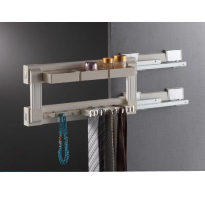 China With Morden wardrobe accessories soft close side full pull out double tier multifunctional link bracket with sofe end for sale