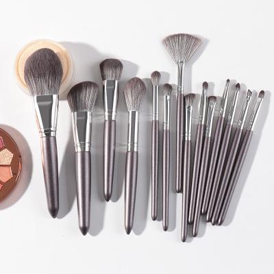 China Angular Blush New Custom Logo 14pcs Logo Synthetic Hair Professional Cosmetic Makeup Brushes Private Label Make Up Brush Set for sale