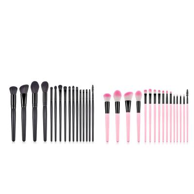 China Wholesale Logo Brand Makeup Set 16Pcs Custom Vegan Olive Professional Black Manufacture High Quality Synthetic Aluminum Rose Makeup Brush for sale