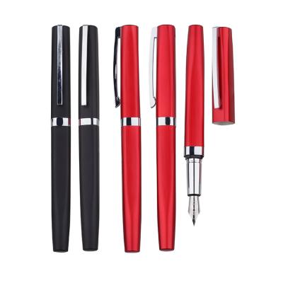 China Promotion Metal Wholesale Custom Ink Luxury Red Black Red Executive Fountain Pen\Business\School\Office for sale