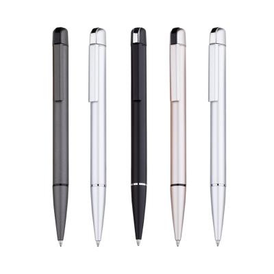 China Fashion novelty business gift laser soft touch thin slim promotional luxury custom logo cheap metal pen for sale