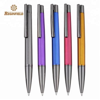 China Fashion Luxury Gunmetal Color Metal Ball Pen With Etching Pattern For Promotional Pen Customer Logo Print for sale