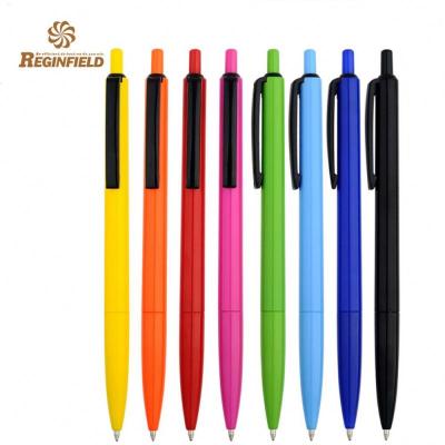 China Pen Wholesale Price Promotional Multicolor and Slim Plastic Ball Pen for sale