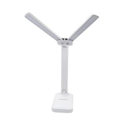 China Indoor USB Powered Reading Light Touch Sensor Lamp Dimmable Adjustable Led Head Double Head Led Desk Lamp for sale