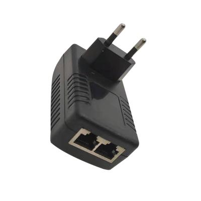 China 24W Wall Mounted Passive Poe Ethernet Adapter POE Power Supply EU Plug 48V 500mA 0.5A POE Injector for sale