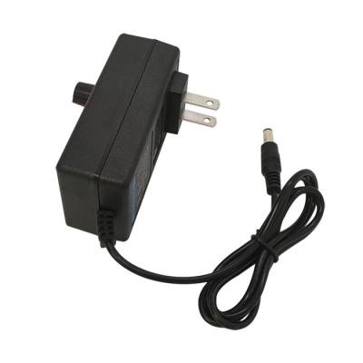 China 100-240Vac 50-60Hz 3-12v 2a 24w adjustable power supply ac dc power adapter for LED strip light USA adapter plug taida 3-12V2A USA plug for sale