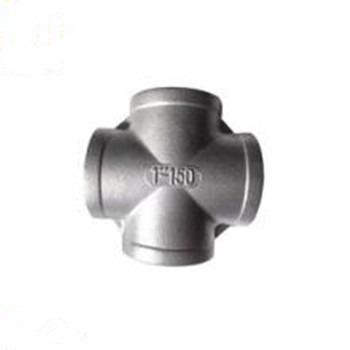 China Oil Equal Stainless Steel 304 Tee Cross Fitting With Screw Ends for sale