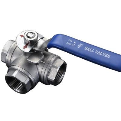 China Custom 3 316 1000WOG Valve Overall Stainless Water Pipe Ball Valve for sale